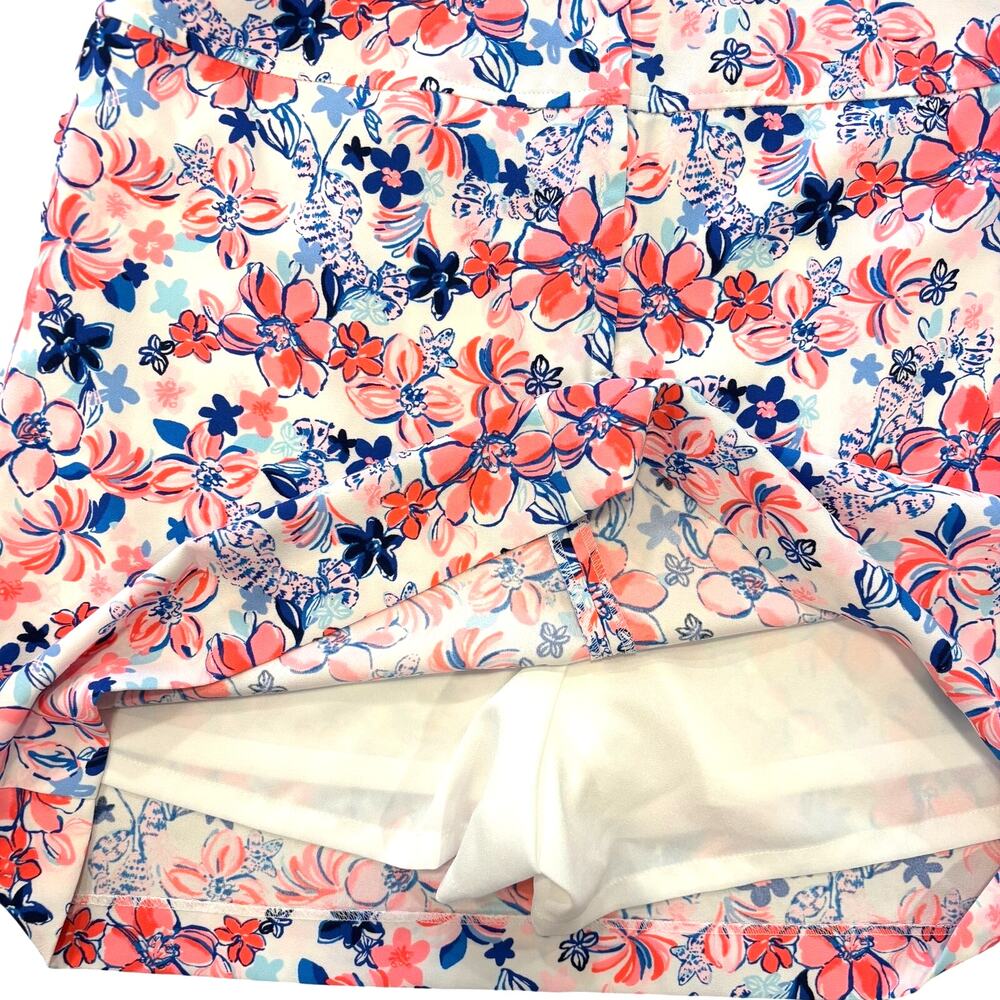 Lilly Pulitzer High Waisted Skort White Party Like A Lobstar Floral, Size 12 - Picture 4 of 7